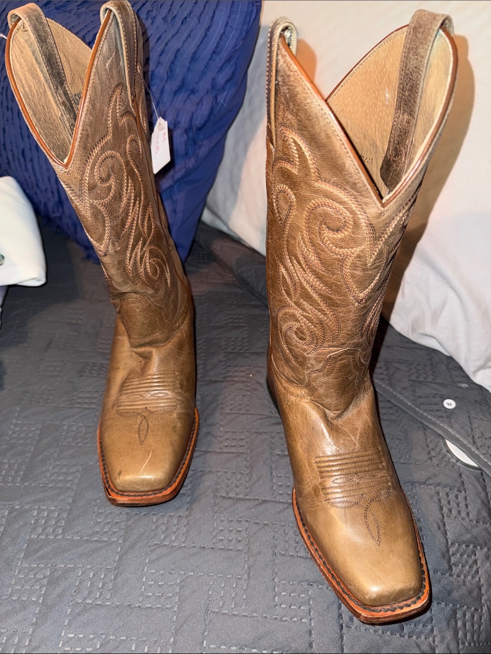 Shyanna Womens Brown Leather Western Cowboy Bootstraps